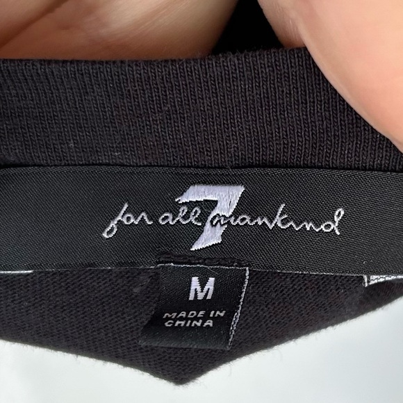 7 For All Mankind Twist Sleeve Tee, Size M - Picture 11 of 11